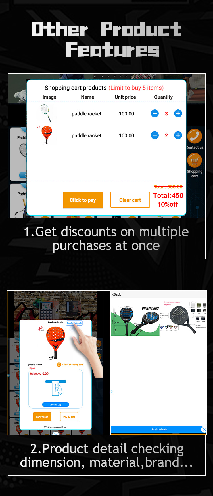 Smart Locker Tennis Rackets Vending Machine with Card Reader for Sports Equipment