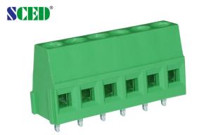 China PCB Mount Terminal Block Pitch 5.0mm 300v 10a Brass Clamp Cage Connection factory