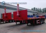 40 Ft Container Flatbed Dump Heavy Duty Flatbed Trailer 3 Axles 50T