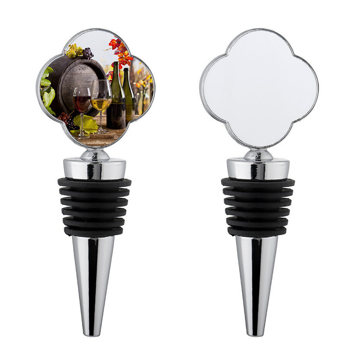 Different Shapes Sublimation Wine Bottle Stopper With Aluminum Insert Personalized Sublimation Blanks