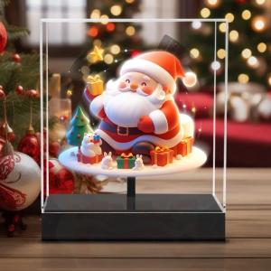 China 20CM Indoor Advertising Equipment 3D Hologram Fan For Christmas Supermarket Bar New Digital Signage Displays factory