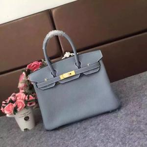 China full hand made calfskin bags 30cm 35cm grey designer handbags genuine leather handbags famous brand handbags factory