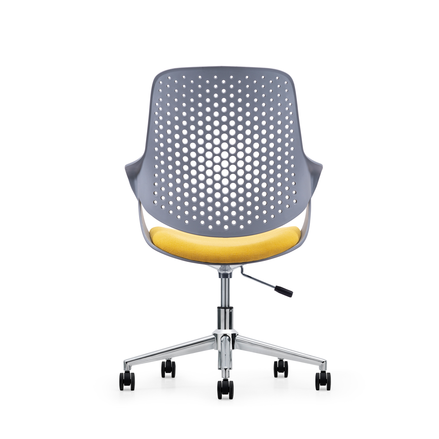 Folded Office Sitting Chairs Modern White Plastic Office Chair Gray Plastic Movable