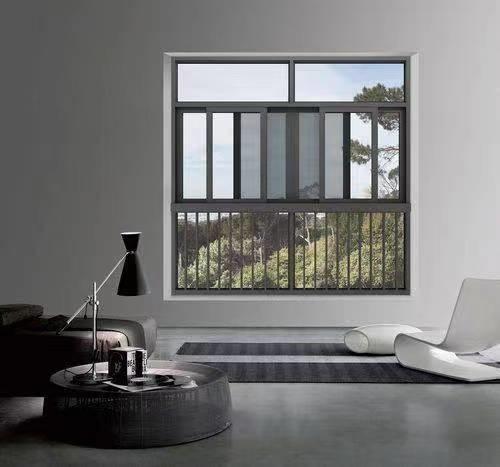Fluorocarbon Spray Aluminum Sliding Window for Customisation Glass of Powder