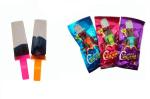 Chocolate Fruity Lollipops Whistle Stick Halal 2 Colors Ice Cream Shape