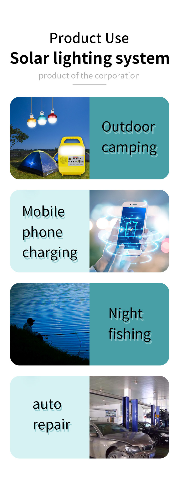 IP55 MP3 Emergency Solar Panel Home Lighting System For Outdoor Picnic