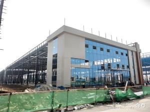 China Steel Structure Prefab Car Showroom Warehouse Glass factory