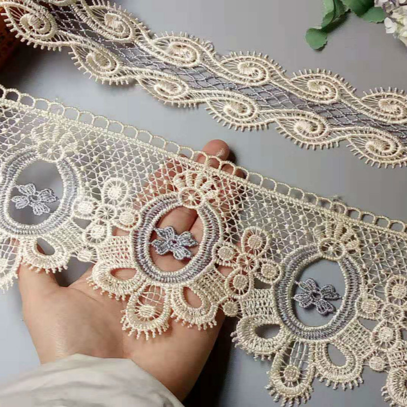China luxury beaded latex pure white africa embroidery tully lace fabric factory