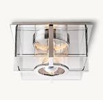 Inner Cylindrical Shade Brass Ceiling Light Flush Mount 40w