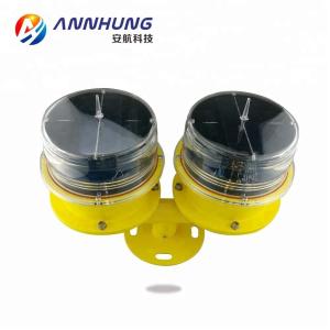 China AH-LS/T L810 IP68 Double Solar Aviation Obstruction Light With Photocell factory
