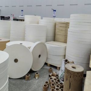 China Paper Cup Raw Material PE PLA Coated Paper Roll for Cups and Bowl Making Bottom Paper Roll Paper Cup Raw Material factory