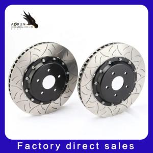 China Good Quality Drilled And Slotted Brake Disc Carbon Ceramic Brake Disk For Passat Front Wheel factory