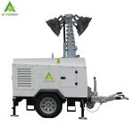 12kva Mitsubishi 6m Portable Light Tower 4x350W Mobile Lighting Tower