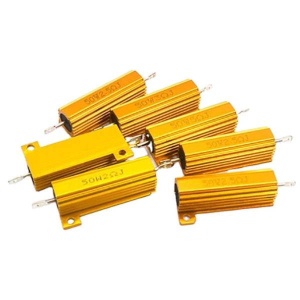 RX24 75W 10K Ohm Power Golden Aluminium Housed Metal Shell Case Wire Wound