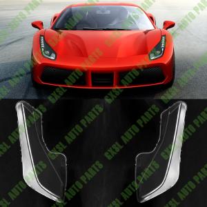 China For Ferrari 488 2015-2020 Car Clear Front LED Headlight Lens Cover Replacement HeadLamp Shell Cover factory