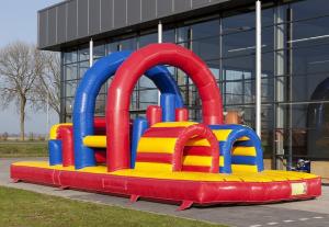 China 0.55mm PVC Tarpaulin Inflatable Obstacle Course With Air Blower factory