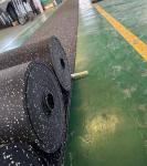 Manufacturer of Non-Slip Surface Black Base Recycled Rubber Rolls Flooring with