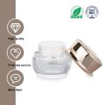 35g Clear Glass Empty Cream Jar Double Wall Cosmetic Jars For Skincare Cosmetics