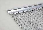 Hanging Glossy Chain Link Curtain , Decorative Insect Door Screen Aluminium