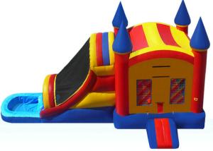 China Funny Inflatable Bouncer Combo WIith Water Slide , Toddler Blow Up Fun House factory