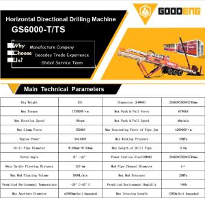 China GS6000-TS HDD machine, underground pipeline, underground pipe laying, trenchless drill machine factory