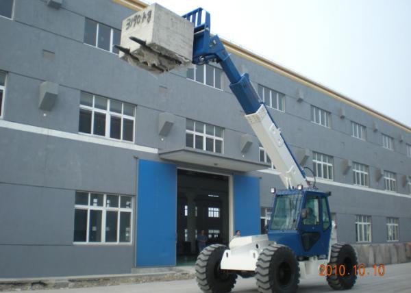 4 wheel Stering Diesel 5 Ton Telescopic Boom Forklift With 10M Max Lifting