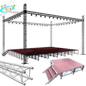 China Outdoor Events Portable Aluminum Stage For Truss Roof Systems factory
