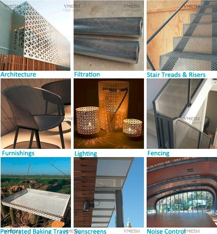 Aluminum Galvanized 2mm Thick Square Perforated Metal 4feetx8feet