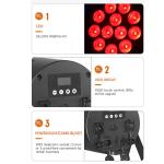 Powerful 18x20W Outdoor RGBWA-UV 6in1 IP65 Waterproof DJ Disco City Wedding