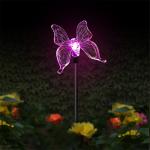 Butterfly Solar Powered LED Ground Lights RoHS RGB Color Changing Outdoor