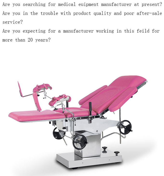 Manual Obstetric Delivery Bed Multifunction Adjustable Gynecology Operation Table A105 Stainless Steel