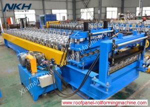China High Speed Roof Tile Roll Forming Machine Hydraulic Tile Pressing For Roof Panel factory