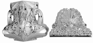 China High Strength Metal Coffin Fittings 18# Silver Plating Quick Delivery factory