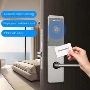 China Silver Smart Hotel Room Door Lock Swiping Card Software Bluetooth Optional factory