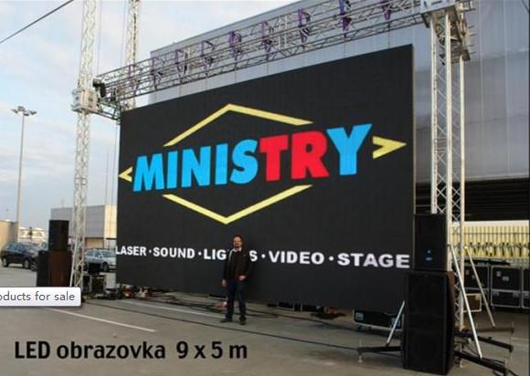 DVI VGA Rental LED Display Full Color Outdoor Ultra Slim for Video Advertising