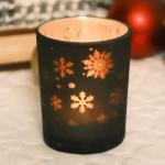 Christmas Mercury Pillar Color Glass Candle Holder 15oz 3.5 * 4 Inch