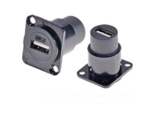 China USB 2.0 Zinc Alloy Square Data Connector for Dustproof Audio Data Housing Material factory