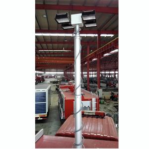 China pneumatic telescopic mast light tower 7.6m pneumatic telescopic mast 4x1000W halogen lamps factory