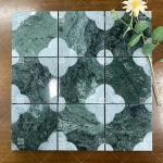 Natural Marble Mosaic Polished Swimming Pool Tile Green Square Shape Home