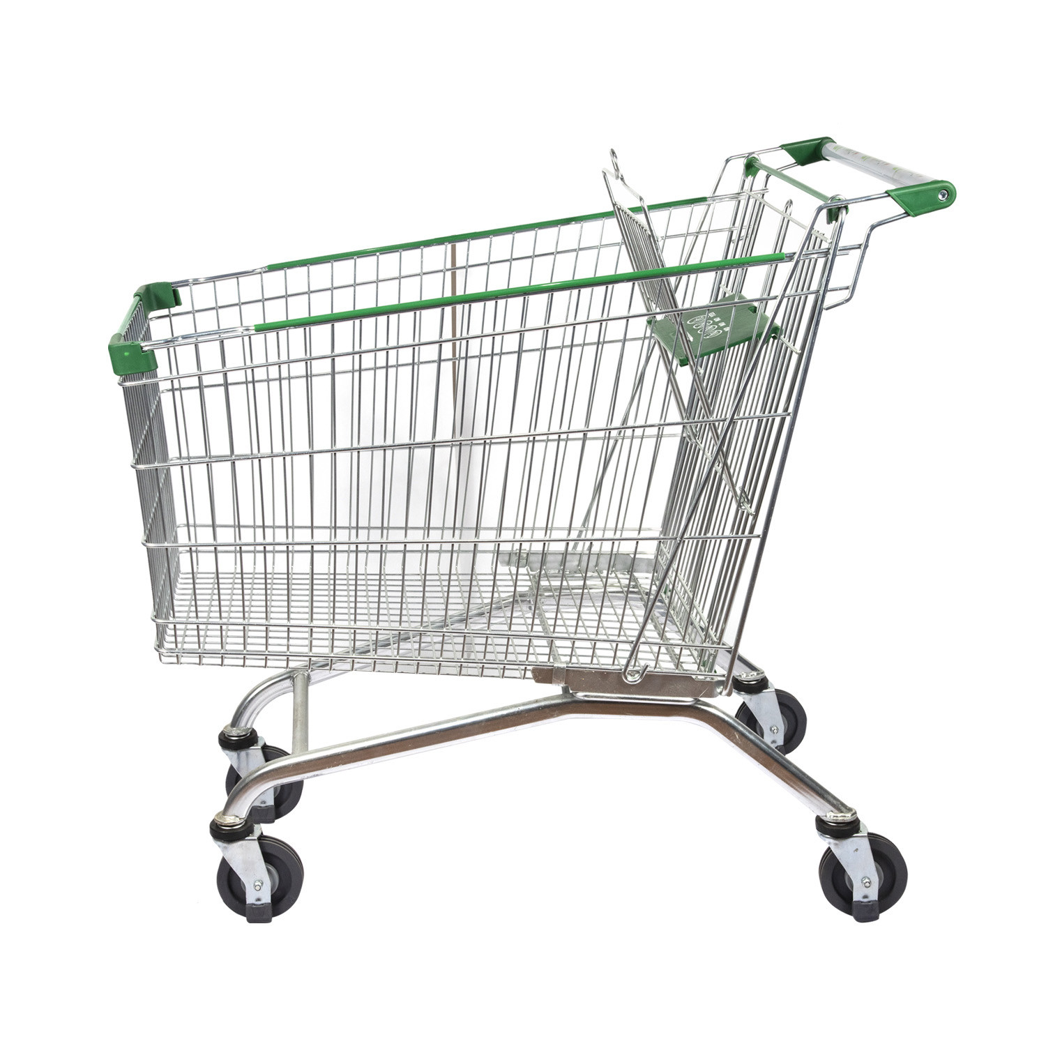 Customized Green 240L European Supermarket Shopping Cart Manufacturer Wholesale