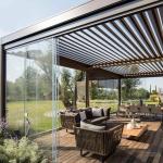 Aluminium Pergola Outdoor Garden Leisure European Style Louvers With Sides