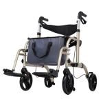 Folding Wheels Rollator Wheelchair Walker Aluminum Alloy , Trolley Walkers For
