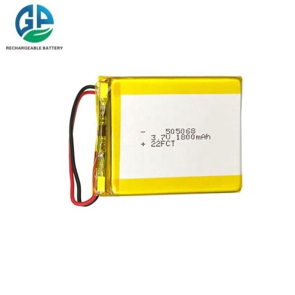 China High Capacity 3.7V 1800mAh Lithium Ion Polymer Battery Rechargeable Lipo Battery 505068 Pouch Lithium Li-Ion Polymer Battery Cell factory