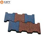 Dog Bone Interlocking Rubber Pavers Tile Weatherproof For Outdoor Racecourse