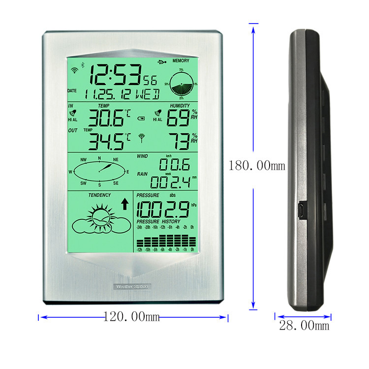 Outdoor Multi Function Weather Station With Wind Speed And Professional Temperature