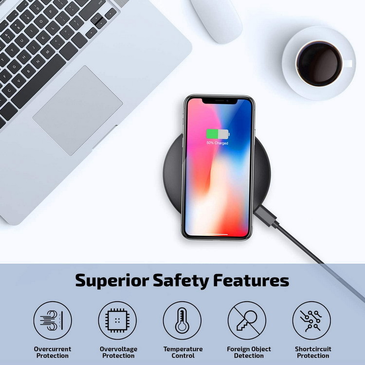 QI Universal 15W 10W 7.5W 5W Fast Wireless Charger With Cooling Fan