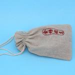 Recycled Jute Drawstring Bag Portable Hot Stamping Logo For Christmas Gift