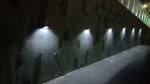 IP65 Waterproof LED Wall Lights ABS PC 1800MAH Solar Fence Post Lights