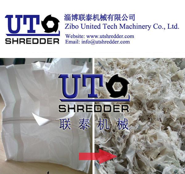 plastic woven bags shredder, plastic jumbo bag, package bag shredder - plastic