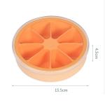 Orange 8 Cubes Tray Ice Mold With Lid Food Grade Kitchen Home DIY